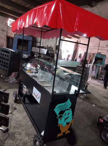 دستگاه ذرت مکزیکی چسبیده به سرخ کن ۳لگن و چتر ال ای دی خور